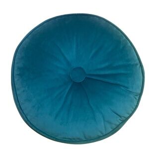 Teal Round Accent Pillow